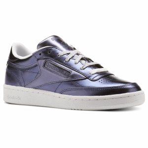 Adidasy Damskie Reebok Club C 85 S Shine Królewski Niebieski Ciemny Niebieskie/Białe PL 45NXITP